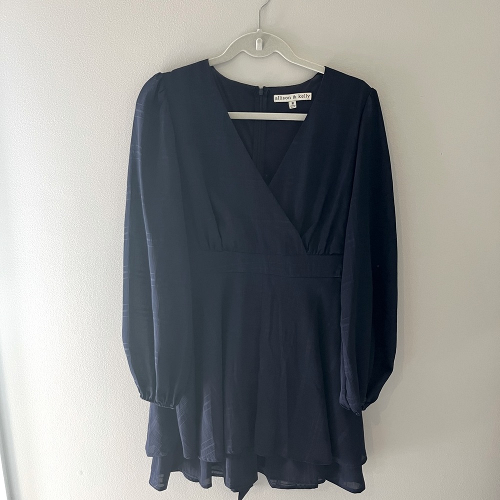 Navy blue long sleeve dress